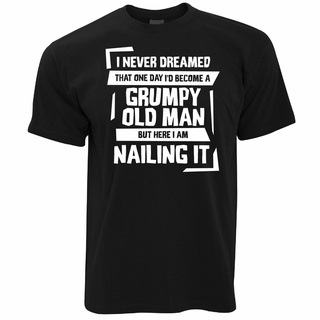 คอลูกเรือเสื้อยืด ลาย Thankgiving for old grumpy nailing He retirement birthday สไตล์ฮิปสเตอร์S-5XL