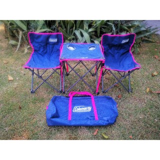 Coleman COMPACT CHAIR TABLE SET [NAVY] ของแท้ มือสองญี่ปุ่น สภาพใหม่สวย พร้อมใช้งาน มีรับประกัน