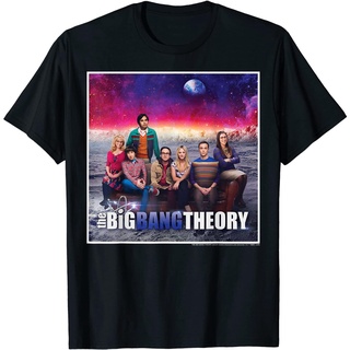 ROUNDคอลูกเรือNeckเดอะบิกแบงเธียรี The Big Bang Theory Space Couch Group Shot T-Shirt T-Shirt คอกลม-4XL