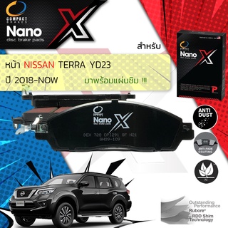 🔥 Compact รุ่นใหม่ผ้าเบรคหน้า NISSAN TERRA YD23 ปี 2018-On Compact NANO X DEX 720