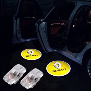 ไฟโปรเจคเตอร์โลโก้ LED สําหรับ Renault Magane Koleos Laguna Latitude Talisman Renault Samsung 2 ชิ้น