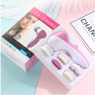 พร้อมส่ง* ครื่องขัดหน้า เครื่องนวดหน้า มีหัวให้เปลี่ยน 5 แบบ Facial Cleansing Brush