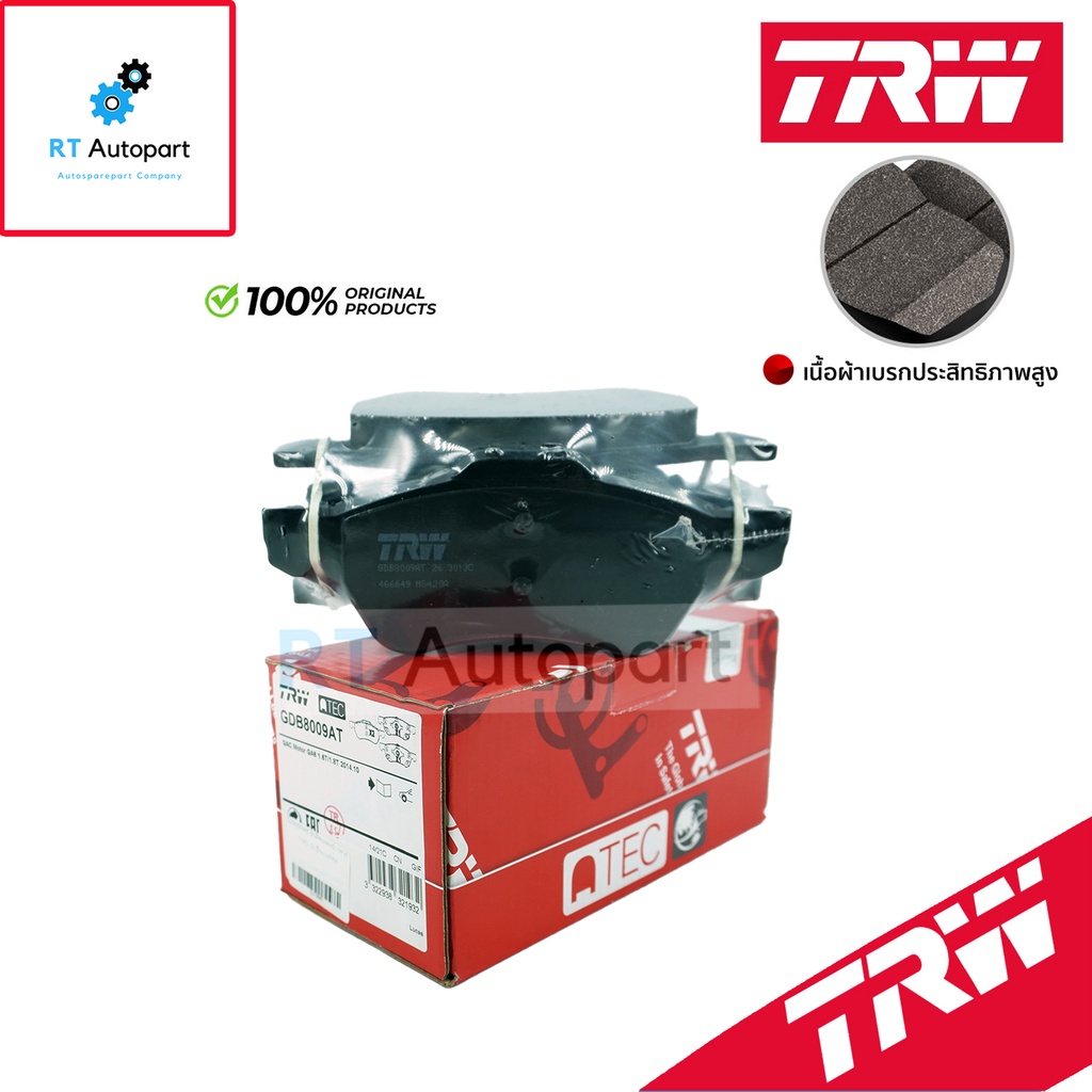 TRW ผ้าดิสเบรคหน้า MG ZS เครื่อง1.5 ปี18-21 MG5 MG 5 ** รุ่น turbo ** ปี15-21 เกรด ATEC / ผ้าเบรค ผ้