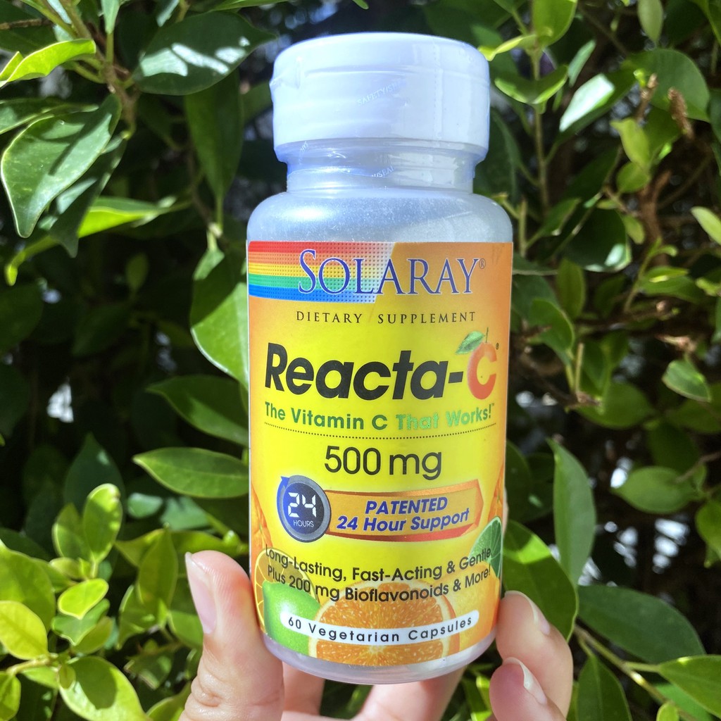 วิตามินซี Reacta-C 500 mg 60 VegCaps (Solaray®)