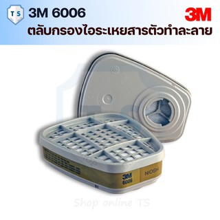 ตลับกรอง 3M 6006 Multi-Gas/Vapor ป้องกันสารตัวทำละลาย กรดแก๊ส