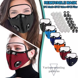 Activated Carbon Filter Dust Outdoor Cycling Mask Anti-Fog Mask Face Dustproof Gas Protective Mask With Eyes Shield