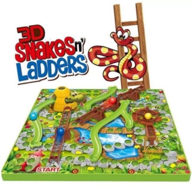🔥เกมบันไดงู 3 มิติ 3d snakes and ladders ของเล่นเสริมพัฒนาการ เกมสำหรับครอบครัว Family Game