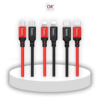 สายชาร์จ Hoco X14 ยาว 1 เมตร ของแท้ 100% Time Speed Charger  สำหรับ iPhone / Samsung / Micro USB / Type