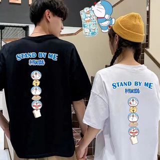 **พร้อมส่ง** เสื้อยืดแขนสั้น พิมพ์ลายการ์ตูนโดราเอมอน พลัสไซซ์ แฟชั่นสําหรับผู้ชาย และผู้หญิง