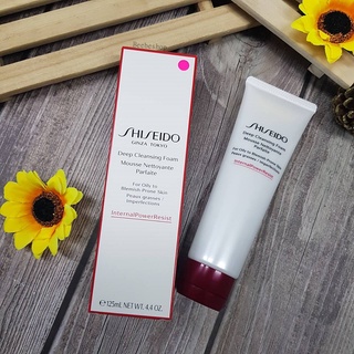 Shiseido Deep Cleansing Foam Mousse Nettoyante 125ml ผลิต 07/2022 โฟมล้างหน้า - ผิวมัน