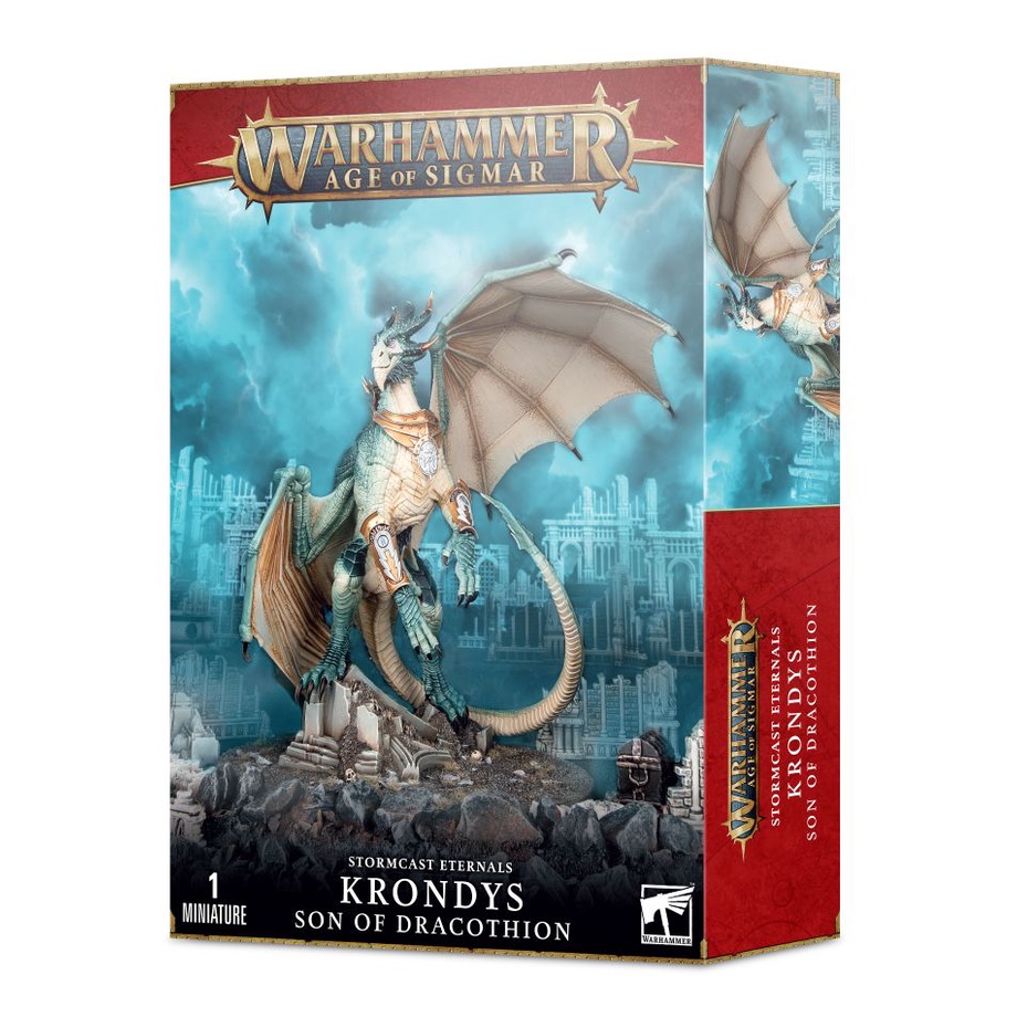 [200A พร้อมส่ง] WARHAMMER AOS: STORMCAST ETERNALS: KRONDYS SON OF DRACOTHIAN โมเดลเกมสนามจำลอง