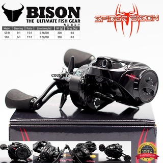 รอกหยดน้ำ SPIDER BISON แมงมุมดำ สีดำด้าน ดุๆ รับประกันคุณภาพ