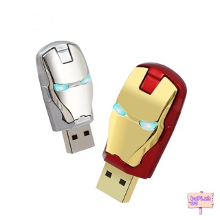 Iron Man Glowing Alliance การ์ตูน USB แฟลชไดรฟ์สร้างสรรค์ pendrive 4gb 8gb 16gb 32gb 64gb 128gb Marvel ของขวัญที่สวยงาม