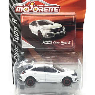 Majorette Honda Civic Type R - White Color /Wheels D6SRL /scale 1/58 (3 inches) Package with Card