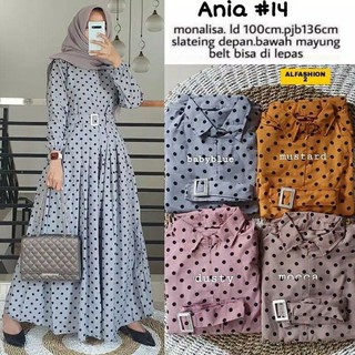 Ania 14 MAXY DRESS // POLKA ชุดเกมมิส // ชุดเดรสปาร์ตี้ สําหรับเด็ก