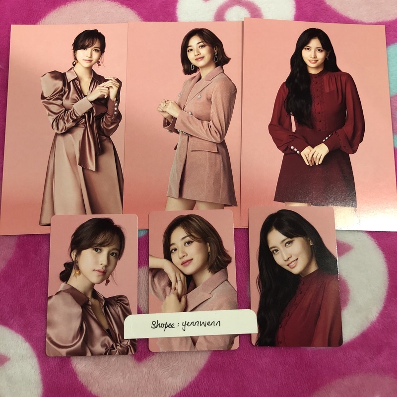TWICE อัลบั้มที่ 2 ของญี่ปุ่น &TWICE Repackage โปสการ์ดอย่างเป็นทางการและโฟโต้การ์ด Mina Jihyo Momo