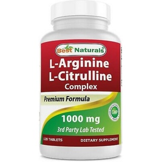 Best Naturals L-Arginine L-Citruline Complex 1000 mg 120 Tablets