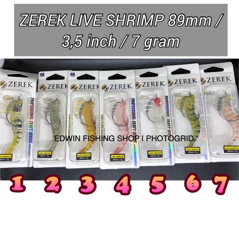 LIVE SHRIMP ZEREK BAIT 89mm/3,5 นิ้ว/7 กรัม