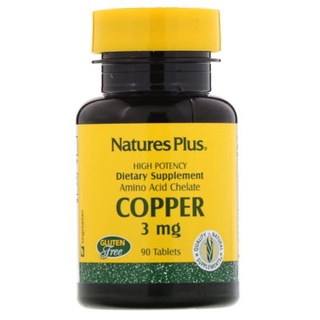 Natures Plus, Copper, 3 mg [ 90 Tablets ] Solaray, Copper, Solgar, Chelated Copper, Solaray, Zinc Copper