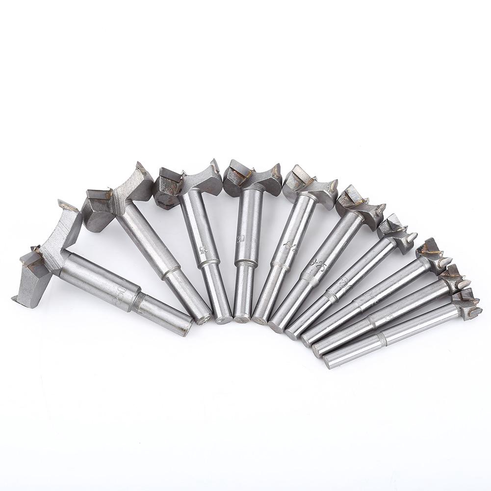 Woodworking Drill Hole Bit Cutting Flat Set 10pcs 1450mm Wood Forstner