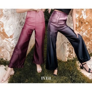 OLINA FLARED PANTS | กางเกงเอวสูง ขายาว ไล่สี