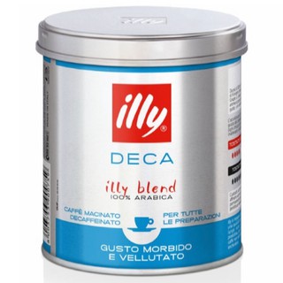 💥โปรสุดพิเศษ!!!💥 Illy Decaffeinted Ground And Roasted Coffee กาแฟ คั่ว บด สกัด แคฟแฟอีน ออก อิลลี่ 125 กรัม  คุณภาพระดับ