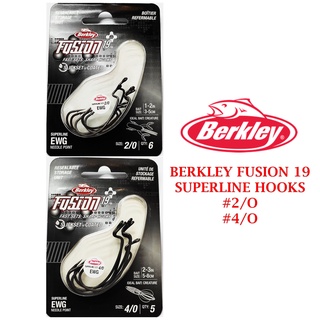 BERKLEY FUSION 19 SUPERLINE HOOKS EWG คมแข็งทะลุทะลวง