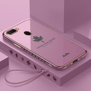 เคส OPPO Reno6Pro 5G Reno2Z Reno2F Reno5Pro Reno4SE Reno3Pro Reno2 Reno4Z ขอบตรง 90 ° เคสใบเมเปิ้ล