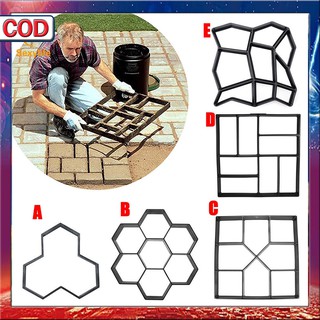 แม่พิมพ์คอนกรีต แบบพลาสติก ลายหินและปูนซีเมนต์ สำหรับสร้างเส้นทาง พื้นทางเดิน DIY