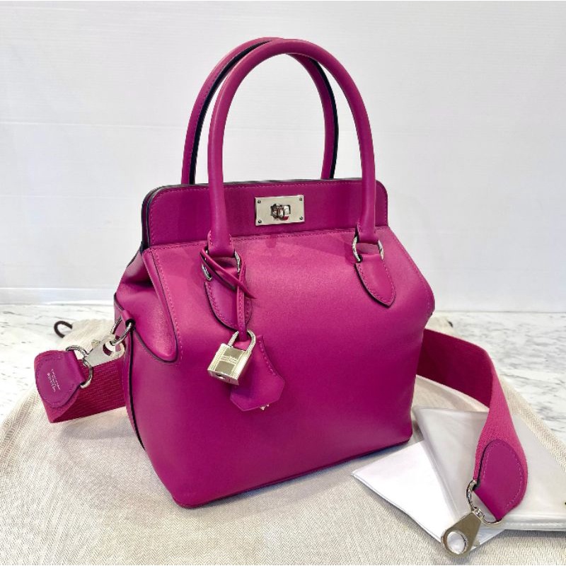 Good Cond.Hermes Toolbox20 #A Rose Purple