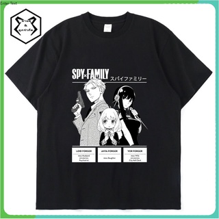 เสื้อยืดโอเวอร์ไซส์เสื้อยืดแขนสั้น พิมพ์ลายการ์ตูนอนิเมะ Spy X Family Manga Anya Forger Yor Forger Loid Forger สไตล์ฮารา