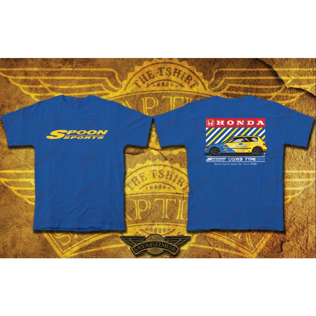 Spoon Sports Honda Civic Dolphin EG6 Limited *D3 (เสื้อยืด Royal Blue)