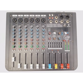 เครื่องผสมสัญญาณเสียง มิกเซอร์ Mixer Ceflar CX-60 6 แชลแนล Combo Jack เอ็ฟแฟ็ค 16 DSP 7 Band กราฟฟิกEQ USB BLUETOOTH