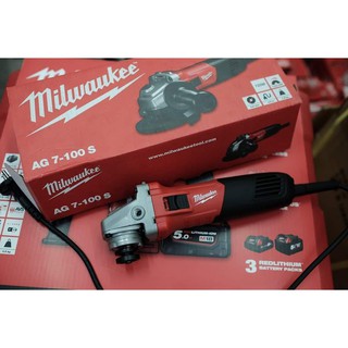 ลูกหมู เครื่องเจียร์Milwaukee มีให้เลือก2รุ่น 4" 700W AG7-100S กับ 4" 1000W AG10-100  **โปรดเลือกรุ่นที่ตัวเลือกสินค้า**