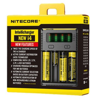 ที่ชาร์จถ่านอัจฉริยะ Intellicharger i4 Nitecore 2016 Version i4 Intellicharger Battery Charger (not include batteries)