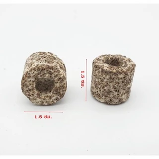 หินดูดกลิ่นตู้ปลา​ มีรูตรงกลาง​ ใช้กรองตู้ปลา Ceramic Ring เซรามิค ริง สำหรับกรองน้ำบ่อปลา มีรูพรุน/ผิวเรียบ