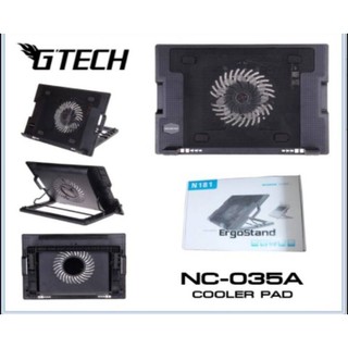 พัดลมระบายความร้อน Notebook Stand &amp; Cooling Gtech NC-035A  For 9"-17"