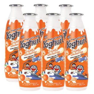 ดีโด้ น้ำส้ม10% ผสมโยเกิร์ต ขนาด 300ml ยกแพ็ค 6ขวด DEEDO ORANGE JUICE YOGHURT