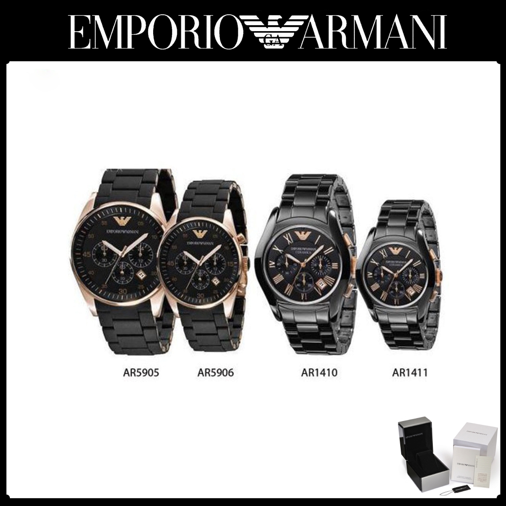 พร้อมสต็อก ! Emporio Armani ของแท้100% AR5905 AR5906 AR1410 AR1411 - นาฬิกาแบรนด์เนม  นาฬิกาผู้หญิงผ