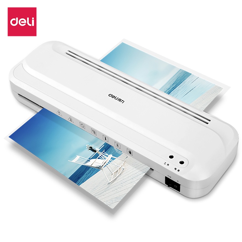 Deli เครื่องเคลือบบัตร เครื่องเคลือบเอกสาร A4 320 มม./นาที Laminator