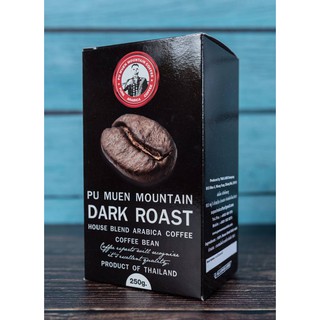 เมล็ดกาแฟอราบิก้าแท้ ออร์แกนิค คั่วเข้ม (ตราดอยปู่หมื่น) 250g Organic arabica coffee beans dark roasted