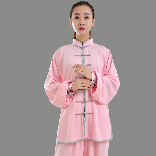 Men Kung Fu Uniform Long Sleeve Women Tai Chi Uniforms Martial Arts ...