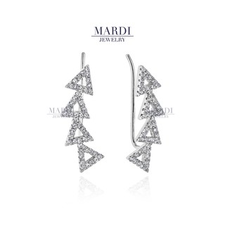 Mardi Jewelry ต่างหูก้านเสียบ Silver Arrow Earpins