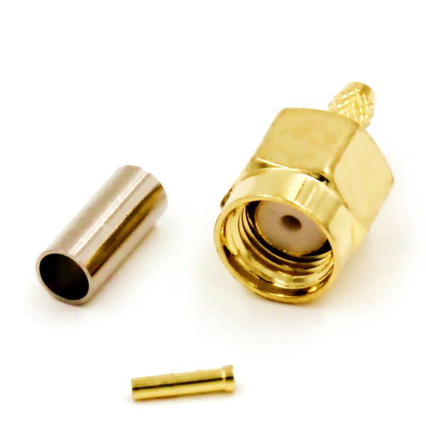 Connector RP-SMA Male Plug Crimp RG174 RG316