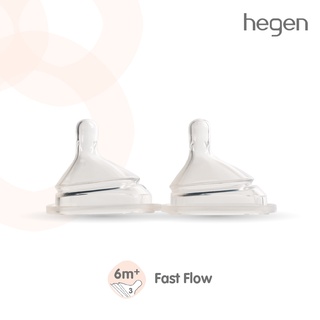 Hegen จุกนม  รุ่น Fast Flow น้ำนมไหลเร็ว 2 ชิ้น เหมาะสำหรับวัย 6 เดือน+ HEG12203205