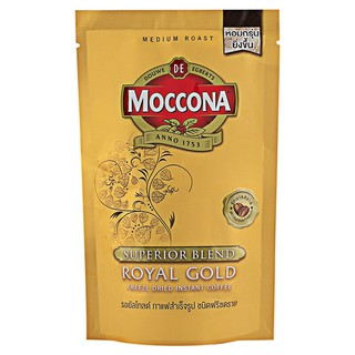 มอคโคน่ารอยัลโกลด์กาแฟสำเร็จรูปชนิดพรีเมี่ยมถุงตั้ง 50กรัม Moccona Royal Gold Premium Instant Coffee Doy Pack 50 g.