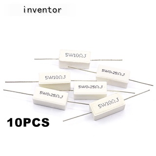 ตัวต้านทานซีเมนต์ซีเมนต์ 5W 5% 3.3R 3.6R 3.9R 4.3R 4.7R 5R 5.1R 5.6R 6.2R 6.8R 7.5R 8.2R 10R 12R 15R 18R 20R 22R 24R 27R 10 ชิ้น