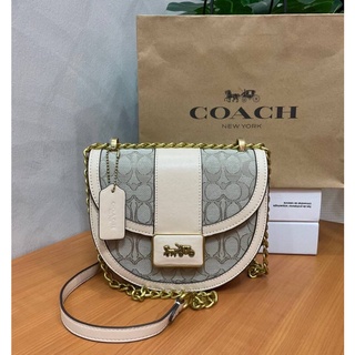 COACH ALIE SADDLE BAG IN SIGNATURE JACQUARD