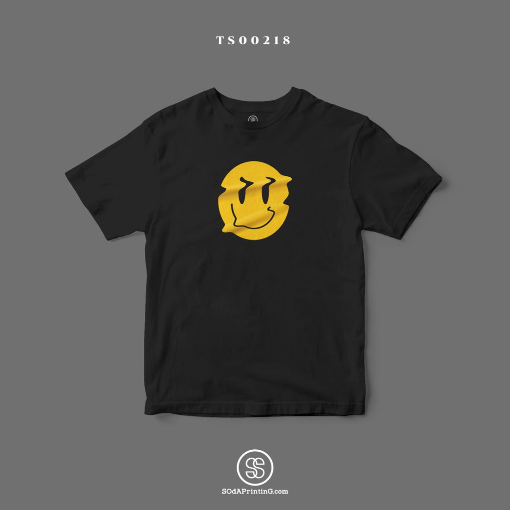 เสื้อยืด พิมพ์ลาย Smile สีดำ (TS00218) #SOdAtee #SOdAPrintinG