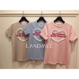 เสื้อยืดlandmee สีครีม sz m